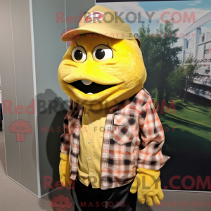 Gold Cod maskot kostume...