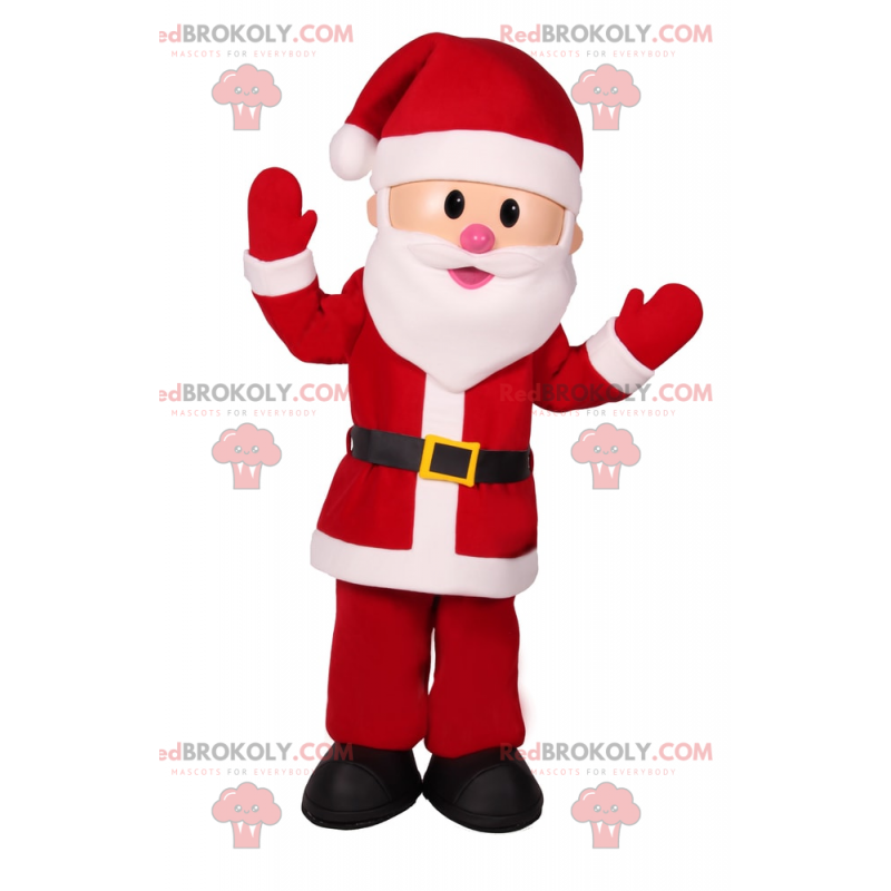 Mascota de Santa Claus sonriente - Redbrokoly.com