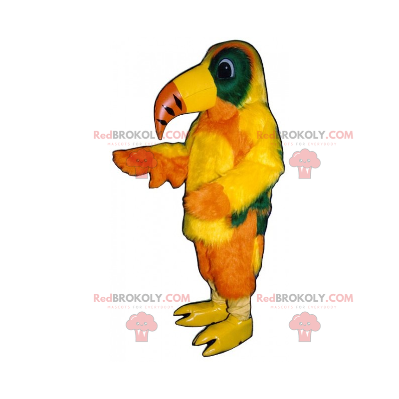 Mascotte de perroquet jaune au long bec - Redbrokoly.com Mascotte de perroquet jaune au long bec - Redbrokoly.com