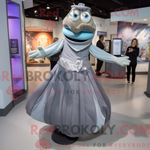 Grijs Gyro-mascottekostuum...