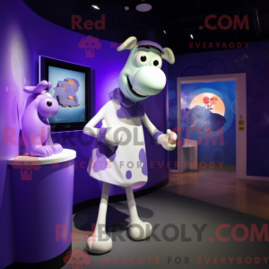 Purple Cow mascot costume...