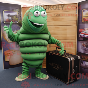 Personaggio mascotte verde...