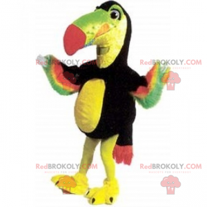 Mascotte de perroquet au plumage multicolore - Redbrokoly.com