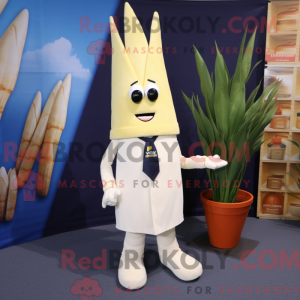 Hvit asparges maskot...