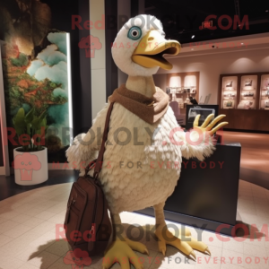 Beige Dodo Bird mascot...