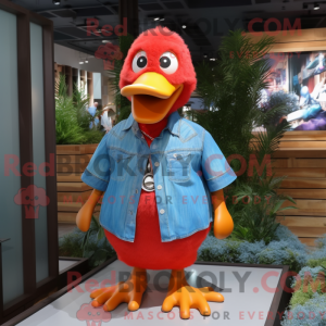 Red Duck-maskotdraktfigur...