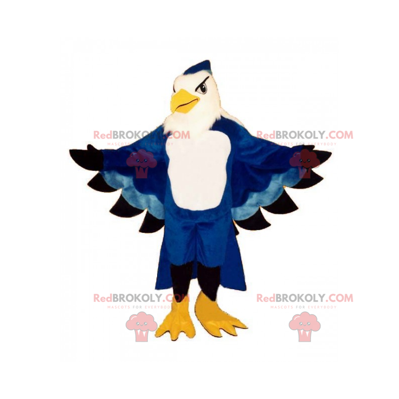 Mascote papagaio azul majestoso - Redbrokoly.com