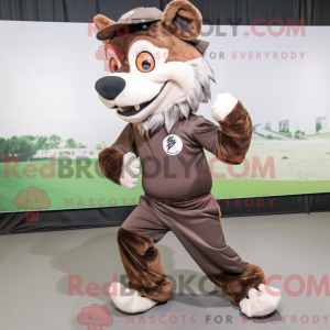 Brauner Wolf Maskottchen...