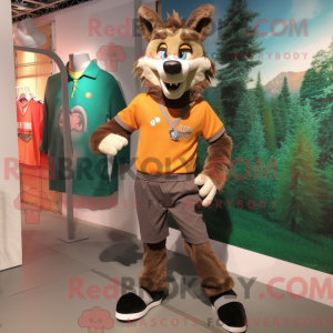 Bruine Wolf-mascottekostuum...