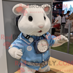 Hvid hamster maskot kostume...