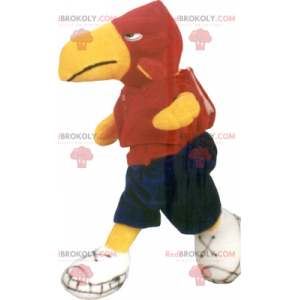 Mascote papagaio em roupas esportivas - Redbrokoly.com