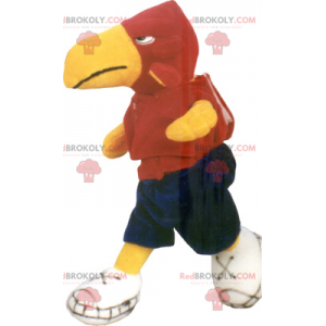 Maskot papouška ve sportovním oblečení - Redbrokoly.com