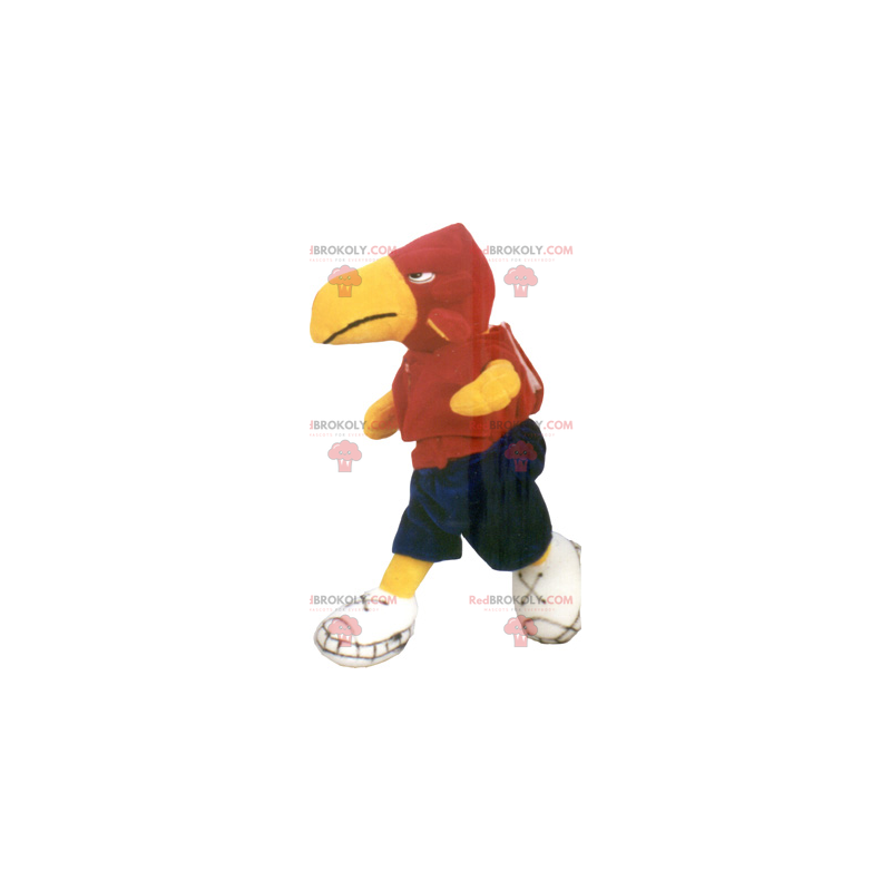 Papegøje maskot i sportstøj - Redbrokoly.com Papegøje maskot i sportstøj - Redbrokoly.com