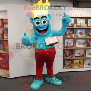 Turquoise Fire Eater mascot...