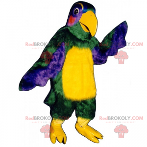 Mascotte de perroquet multicolore - Redbrokoly.com