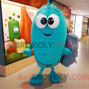 Teal Pepper mascottekostuum...