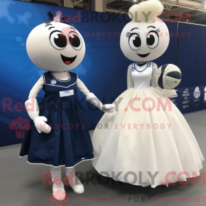 Navy Handball Ball maskot...