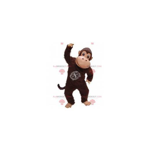 Mascote macaco chimpanzé marrom - Redbrokoly.com