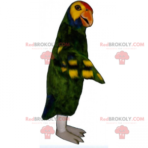 Mascotte de perroquet vert - Redbrokoly.com