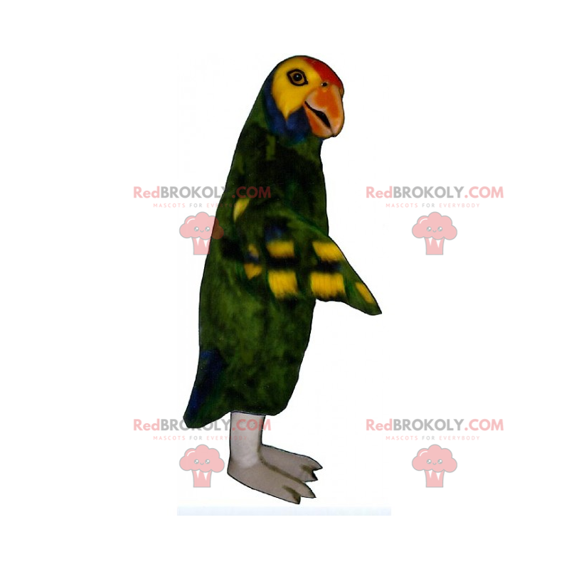 Mascote papagaio verde - Redbrokoly.com