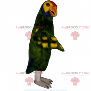 Mascote papagaio verde - Redbrokoly.com