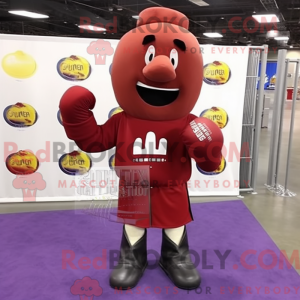 Maroon Boksehandske maskot...