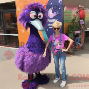 Purple Emu mascot costume...