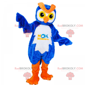 Mascote do personagem - adorável coruja azul - Redbrokoly.com