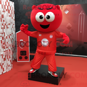 Red Soccer Goal mascot...