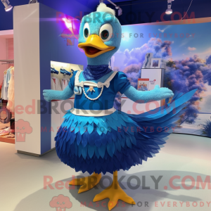 Blue Geese maskot kostume...