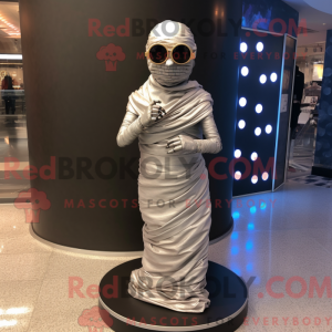 Sølv Mumie maskot kostume...