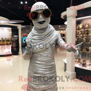 Sølv Mumie maskot kostume...