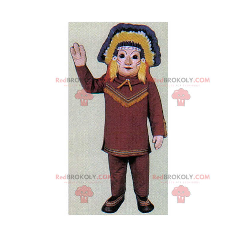 Maskot znaků - domorodý Američan - Redbrokoly.com