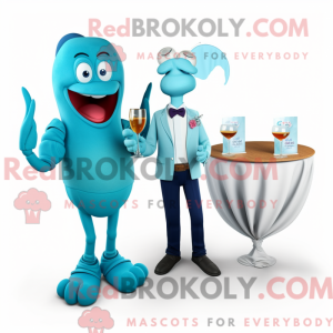 Cyan Lobster Bisque maskot...