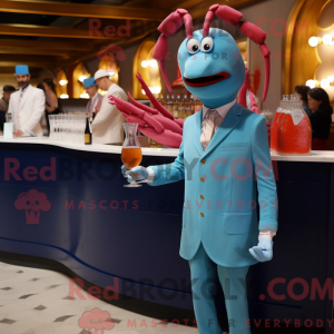 Cyan Lobster Bisque maskot...