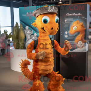 Rust Sea Horse mascot...