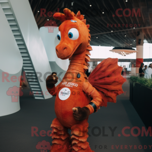Rust Sea Horse mascot...