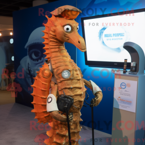 Rust Sea Horse mascot...