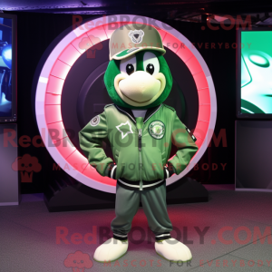 Personaggio mascotte verde...