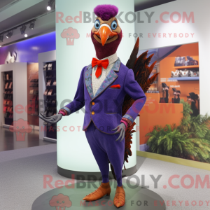 Lavendel fasan maskot drakt...