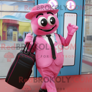 Pink Phone maskot kostume...