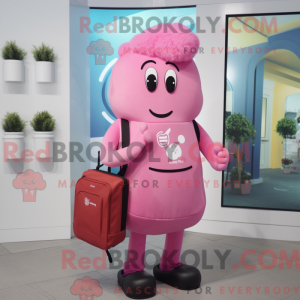 Pink Phone maskot kostume...