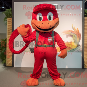 Personaggio mascotte rosso...