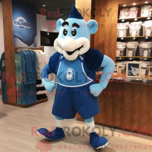 Personaggio mascotte blu...