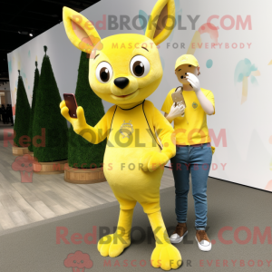 Citrongul hjorte maskot...
