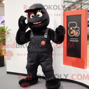 Black Phone mascot costume...