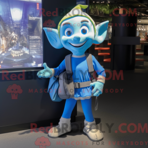 Blue Elf-maskotdraktfigur...