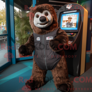 Black Sloth mascottekostuum...
