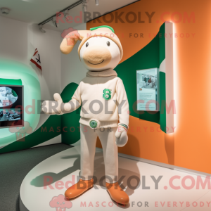 Cream Irish Flag mascot...