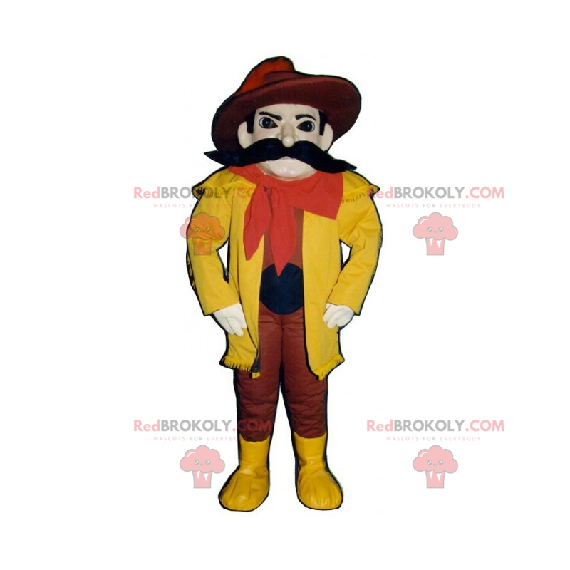 Karaktermaskot - Stor bart cowboy - Redbrokoly.com